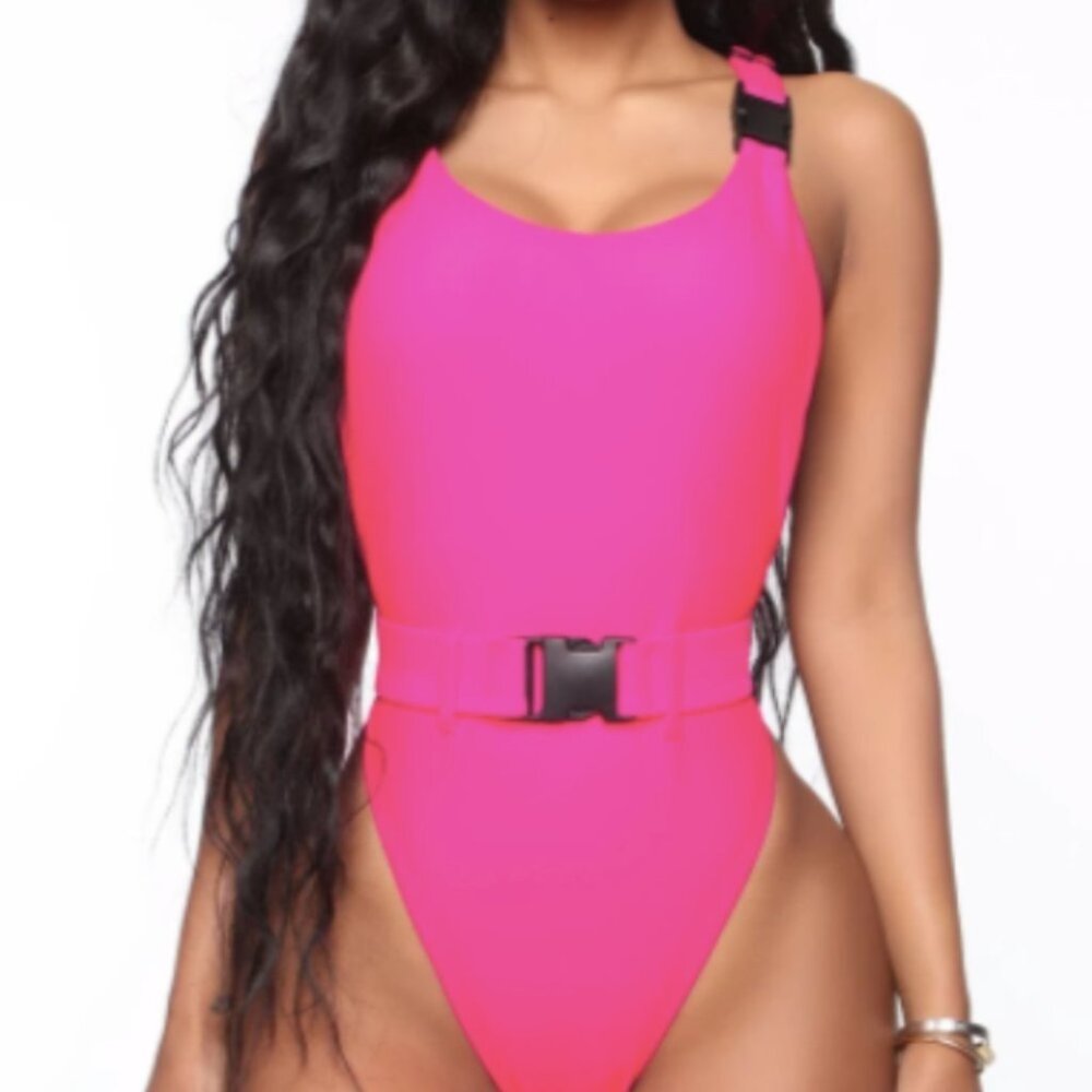 Hot Pink One Piece Swimsuit